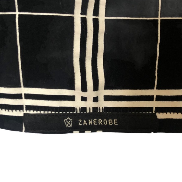 Zanerobe Black and White Longline Plaid Tank Top - Picture 9 of 10